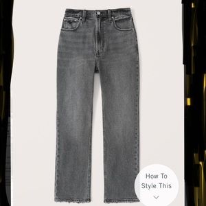 Ultra High Rise Ankle Straight Jeans- Abercrombie